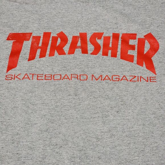 Thrasher Skateboard Magazine SS Grey Unisex Tee - Size Large - Picture 2 of 5